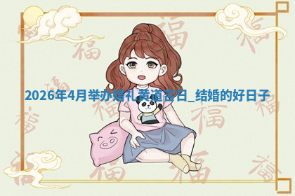 2026年4月举办婚礼黄道吉日,结婚的好日子