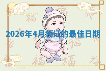 2026年4月领证的最佳日期